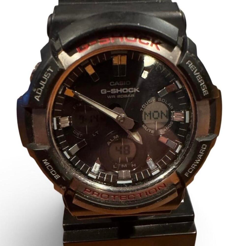 Casio G-Shock Tough Solar Analog Digital Watch w/ Stand Band Damage